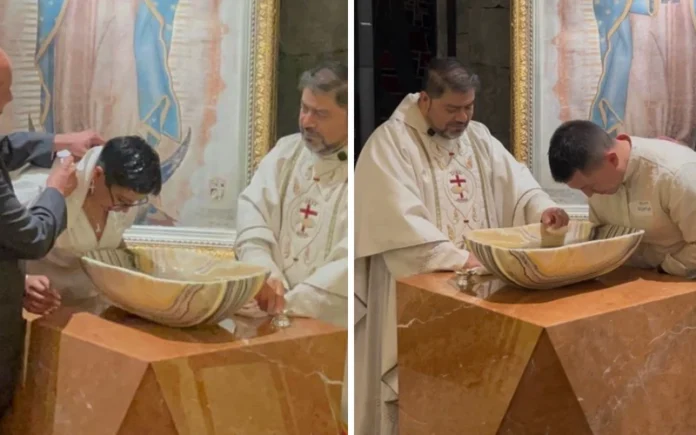 Así es como dos adultos con vida formada recibieron el Bautismo en la Vigilia Pascual