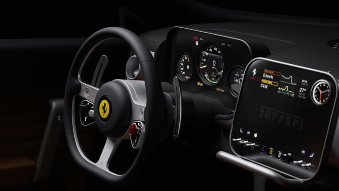 Ferrari ha vuelto a mostrar el interior de su coche eléctrico: el diseño de Jony Ive deja clara su postura sobre las pantallas