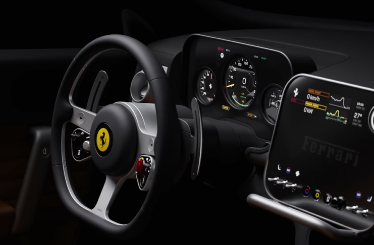 Ferrari ha vuelto a mostrar el interior de su coche eléctrico: el diseño de Jony Ive deja clara su postura sobre las pantallas