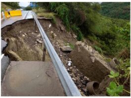 Socavón deja incomunicada a San José de Ocoa