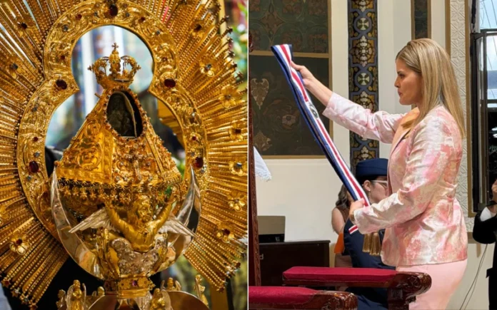 Presidenta de Costa Rica inicia su mandato a los pies de la Virgen de los Ángeles