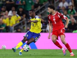 Suecia golea 5-1 a Túnez y es líder del grupo F Suecia golea 5-1 a Túnez y es líder del grupo F