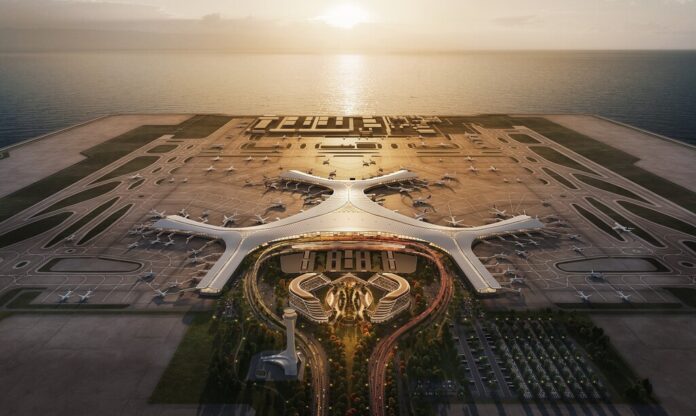 China está levantando un gigantesco aeropuerto sobre una isla artificial: la ingeniería no es el único reto