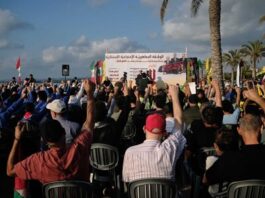 Cientos de simpatizantes de Hizbulá rechazan acuerdo con Israel Cientos de simpatizantes de Hizbulá rechazan acuerdo con Israel