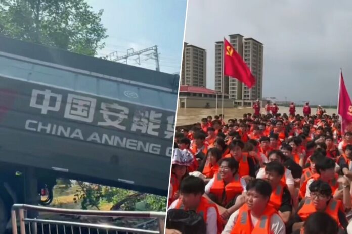 Las inundaciones en China han revelado una gigantesca 