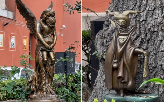 Roban obras de arte del atrio de una histórica parroquia en la Ciudad de México