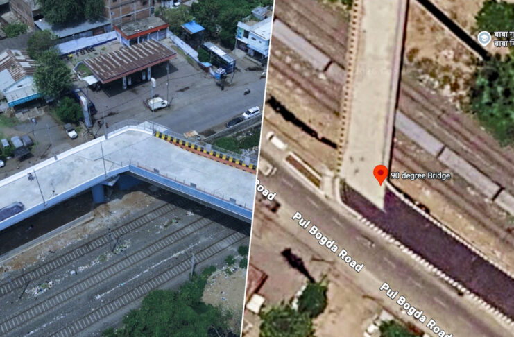 Siete ingenieros, dos empresas y 2,3 millones de dólares después, India se ha encontrado con un problema: un puente de 90 grados