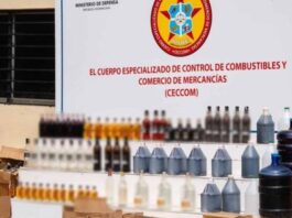 Decomiso de bebidas alcohólicas en Yaguate