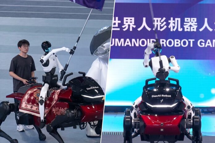 En China, los robots humanoides ya montan a caballo. Lo curioso es que el caballo también es un robot