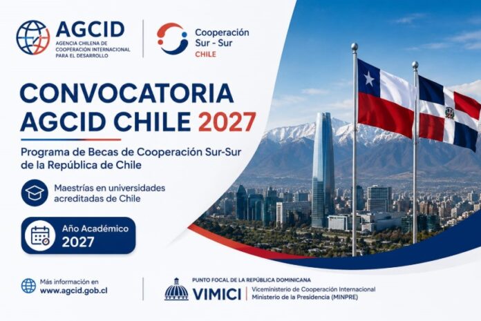 Gobierno abre convocatoria de becas de maestría en universidades de Chile para profesionales dominicanos
