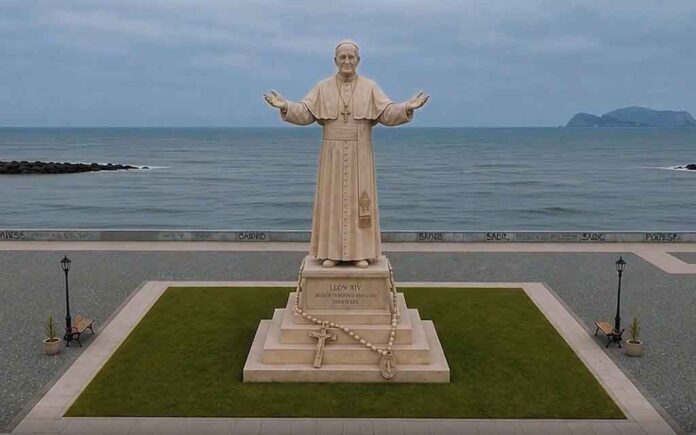 Callao alista una estatua del Papa León XIV de 14 metros, la más alta de un Pontífice en Perú