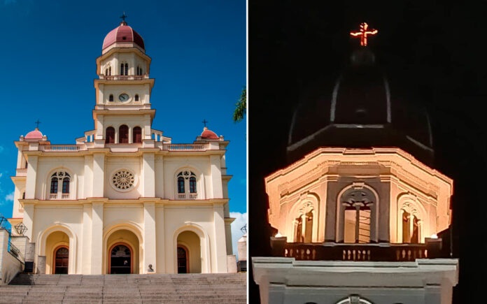 El Santuario de la Virgen del Cobre estrena nueva iluminación en su cruz más alta