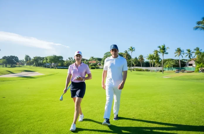 Lorena Ochoa juega por primera vez en campo de golf Diente de Perro, en Casa de Campo