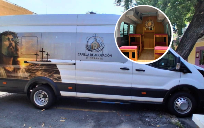 Una camioneta convertida en capilla llevará a Jesús Eucaristía por las calles de Monterrey, México